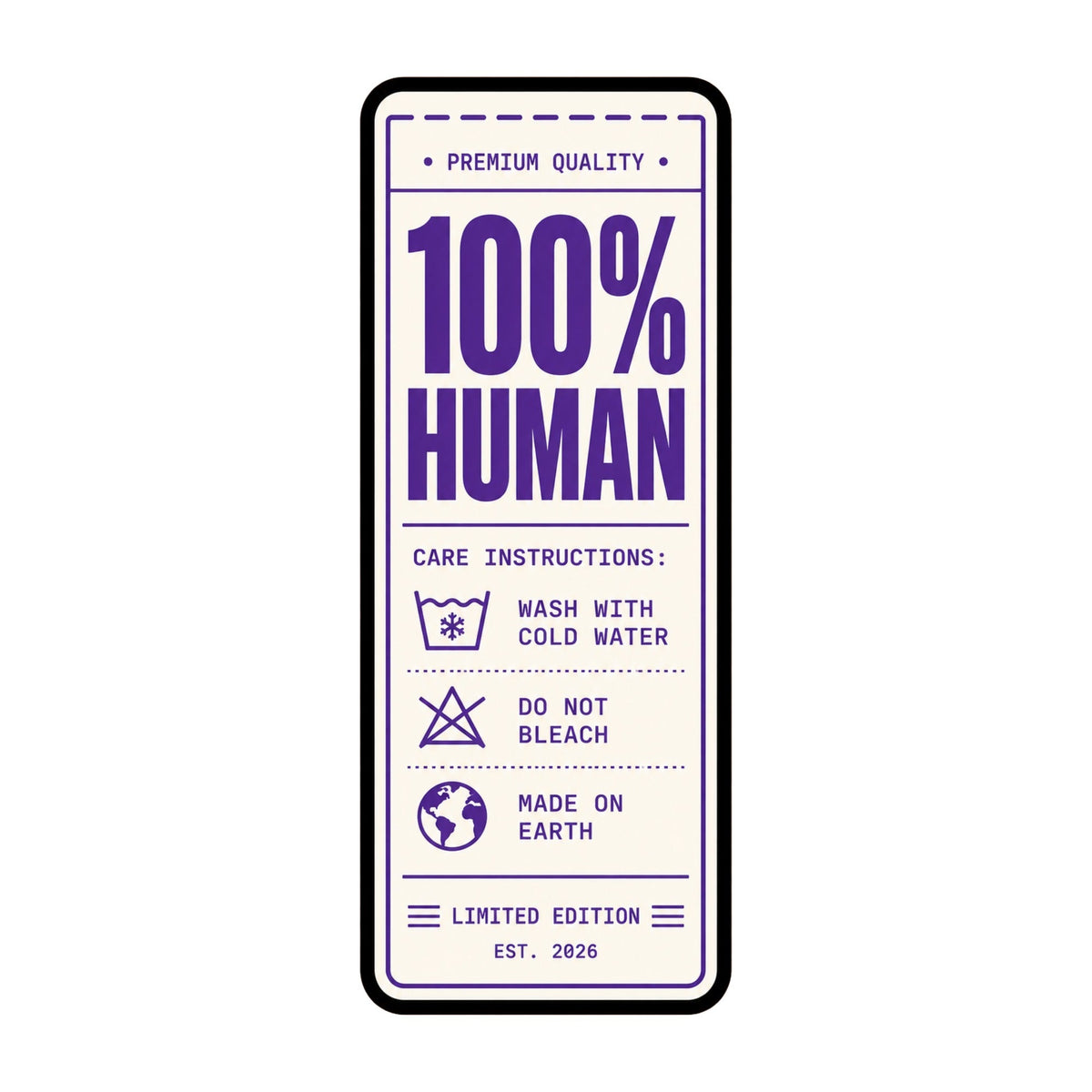 100% Human Label product image 3