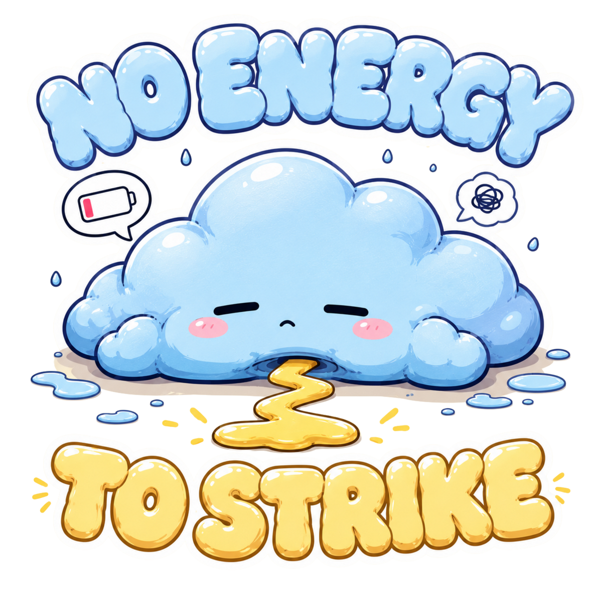 No Energy To Strike - Cute Exhausted product image 3