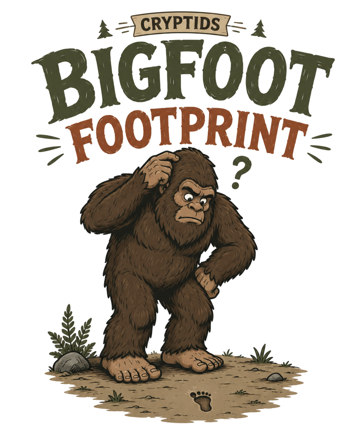Bigfoot Footprint Cryptid Mystery Hu product image 3