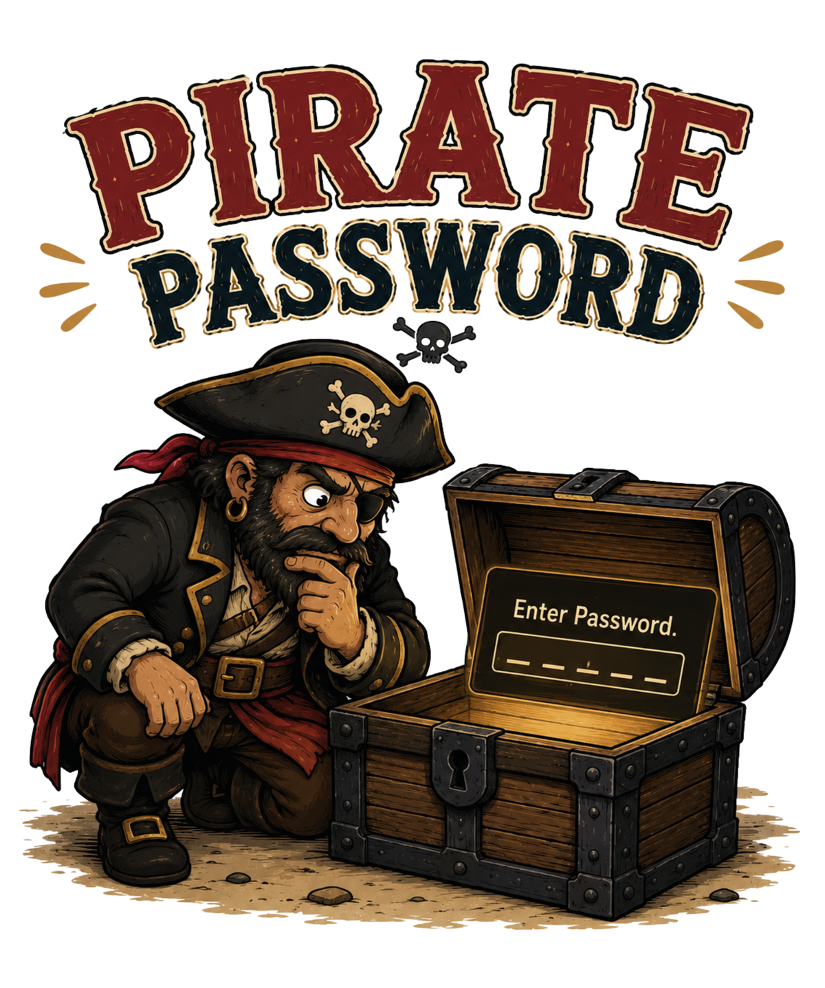 Pirate Password Treasure Chest Secur