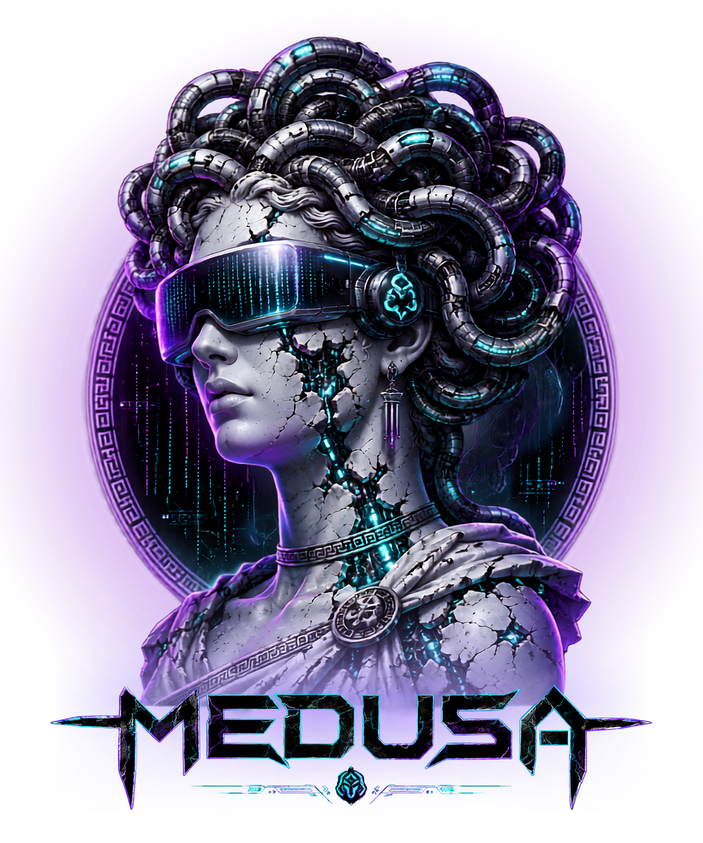 Cyberpunk Medusa Greek Statue Cyber product image 3