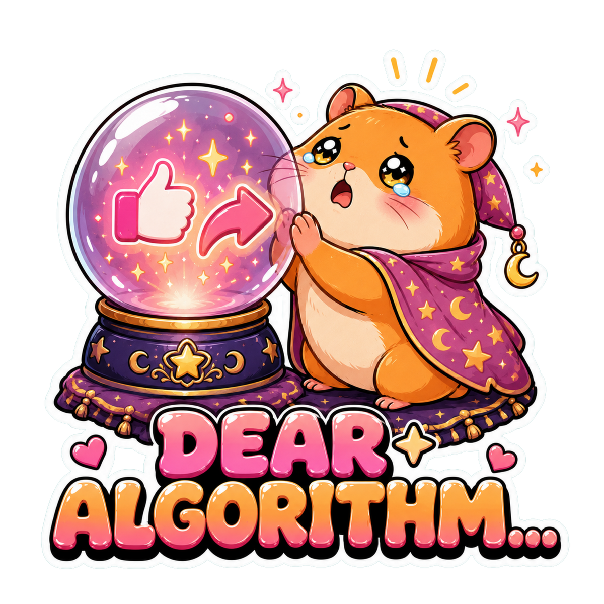 Dear Algorithm - Cute Sad Hamster Fo product image 3