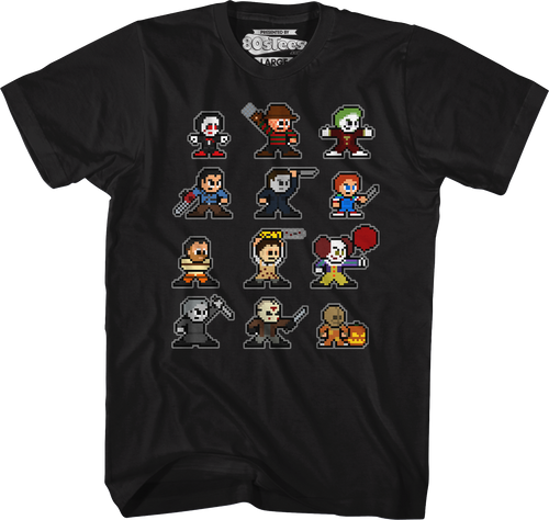 8-Bit Horror Icons T-Shirt product image 1