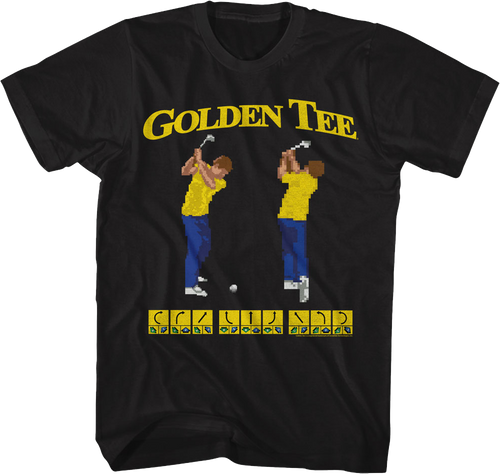 8-Bit Swings Golden Tee Golf T-Shirt product image 1