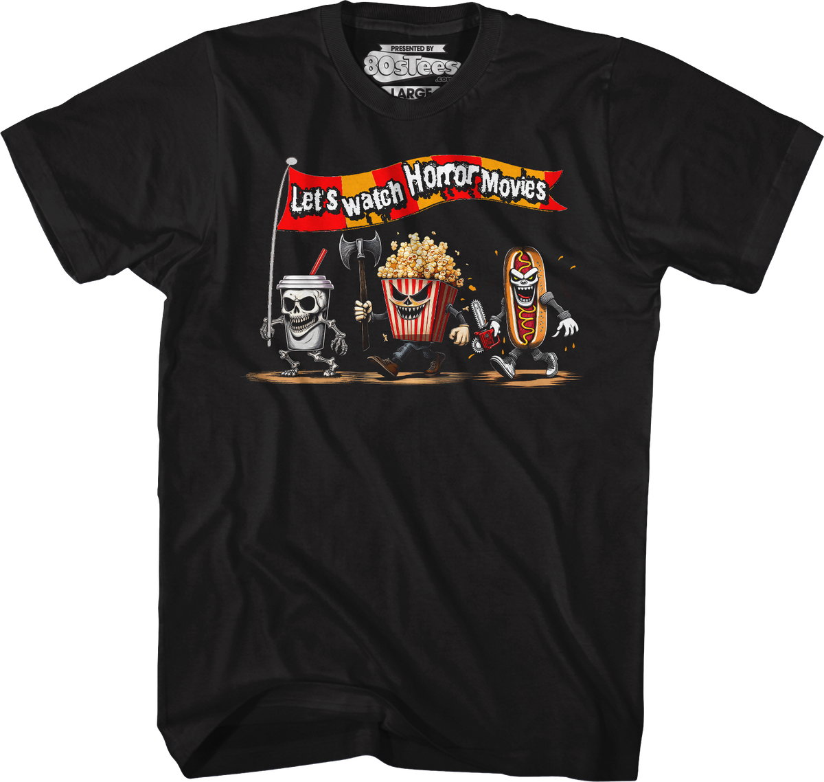 Let's Watch Horror Movies T-Shirt product image 4