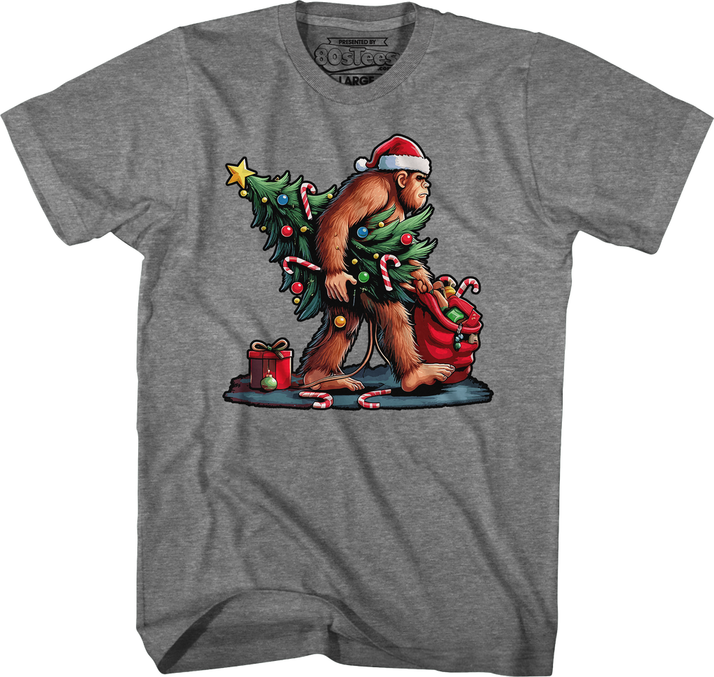 Festive Bigfoot Christmas T-Shirt product image 6