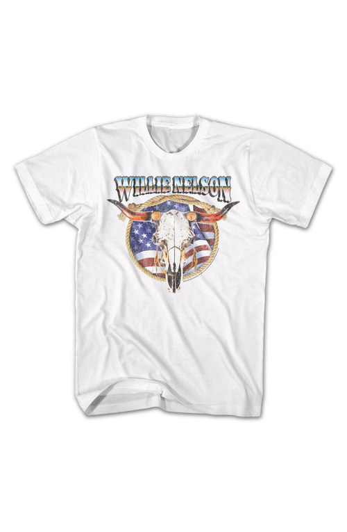 American Cow Skull Willie Nelson T-Shirt product image 2
