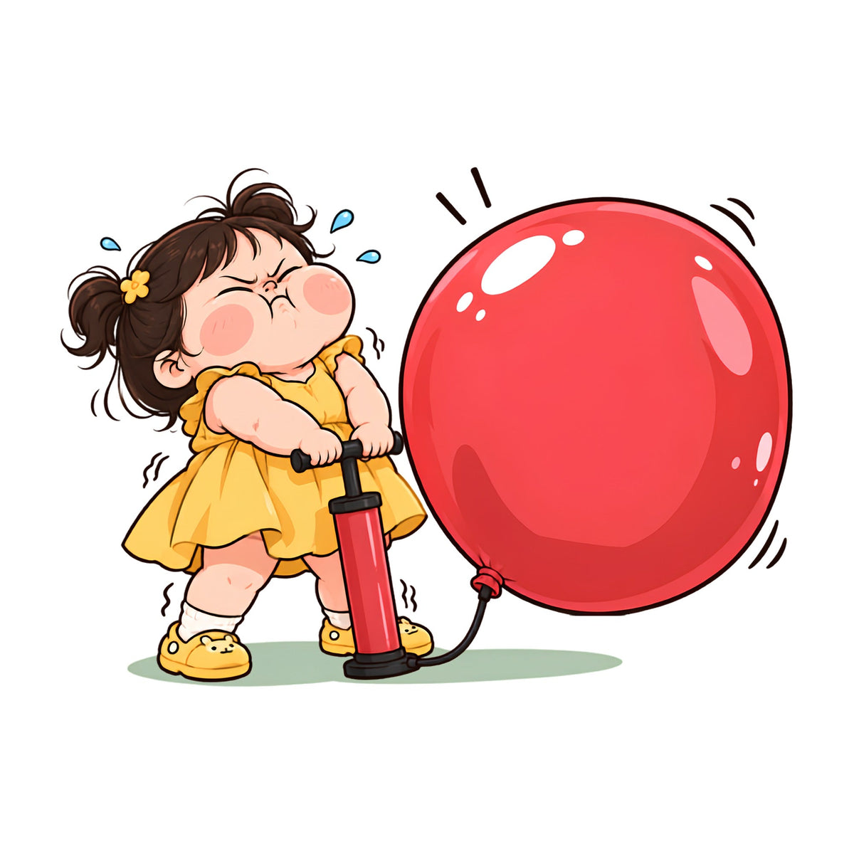 Balloon Girl Struggle
