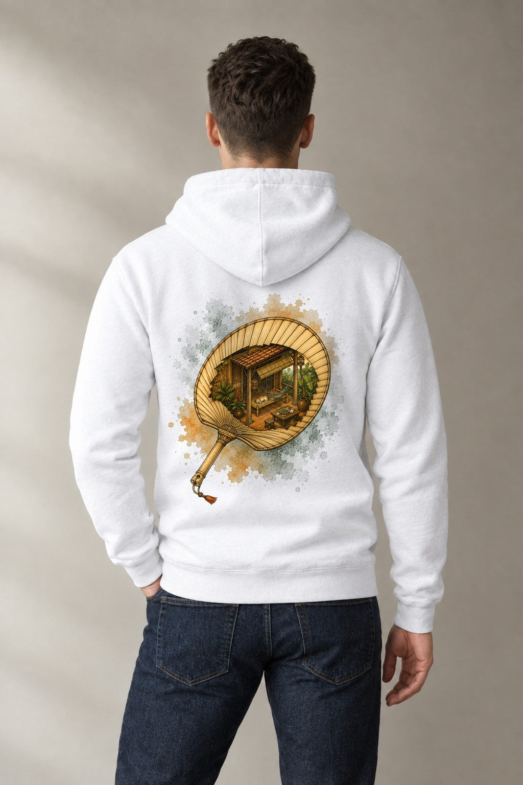 Bamboo Hand Fan Cozy Cottage Sleepin