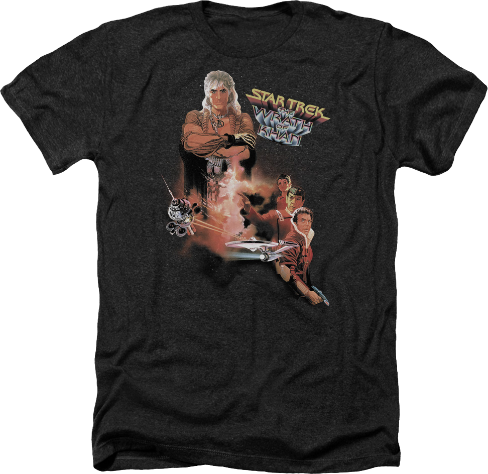 Black Heather Star Trek II The Wrath Of Khan T-Shirt product image 1
