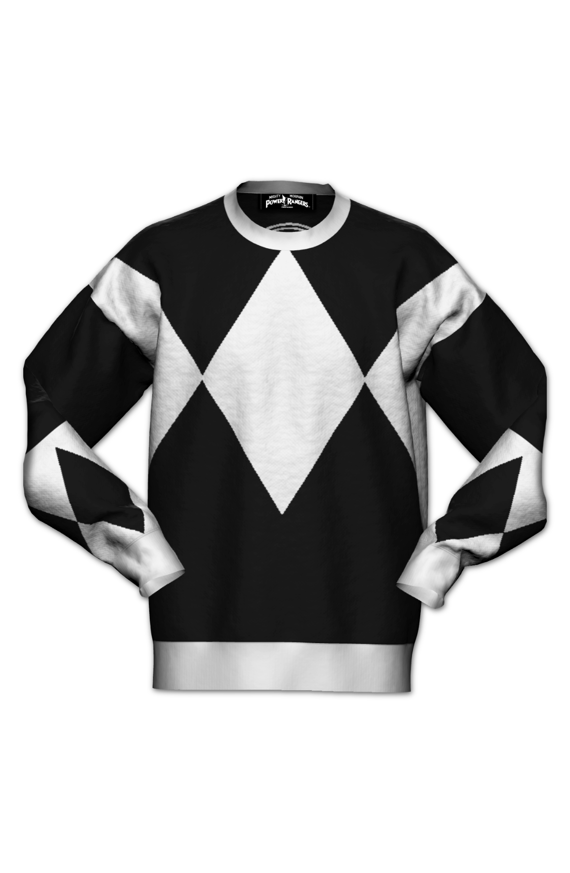 Black Ranger Mighty Morphin Power Rangers Knitted Sweater