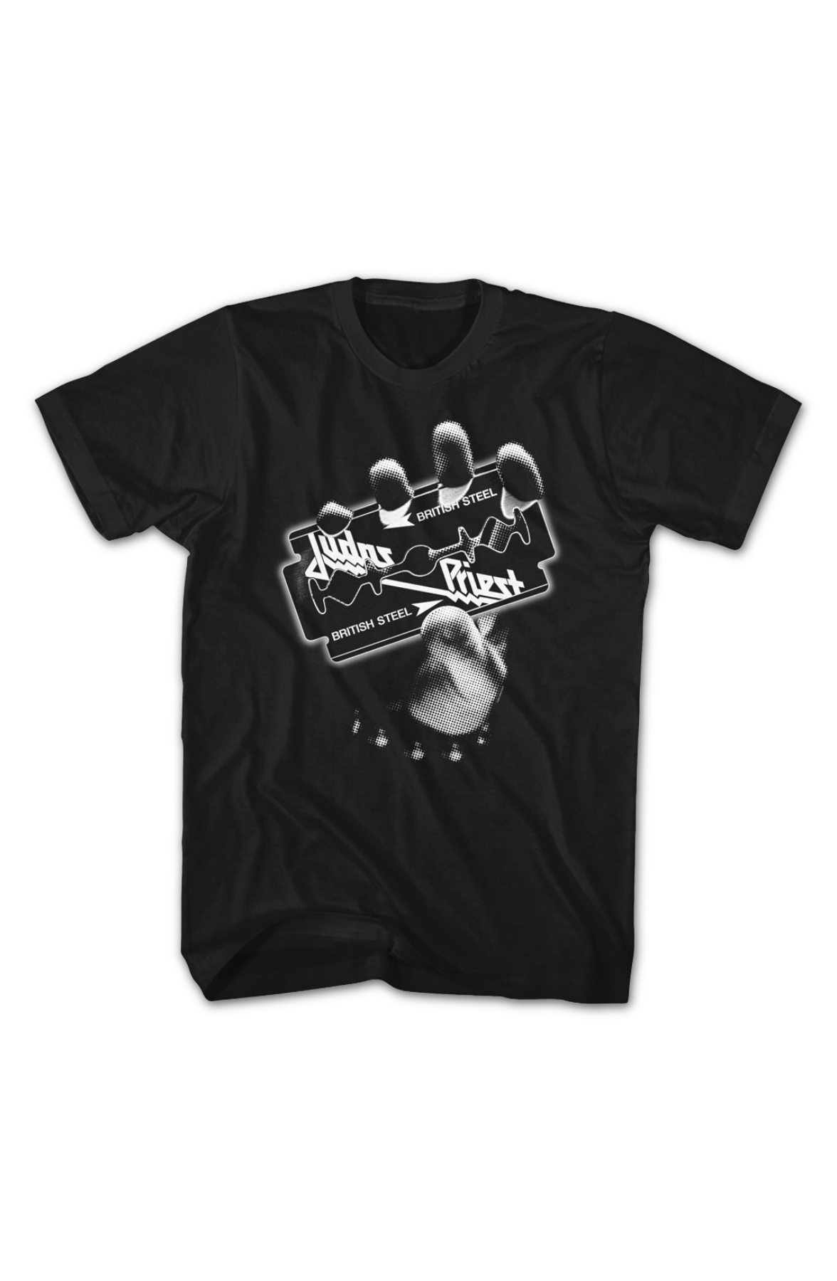 Black & White British Steel Judas Priest T-Shirt product image 2