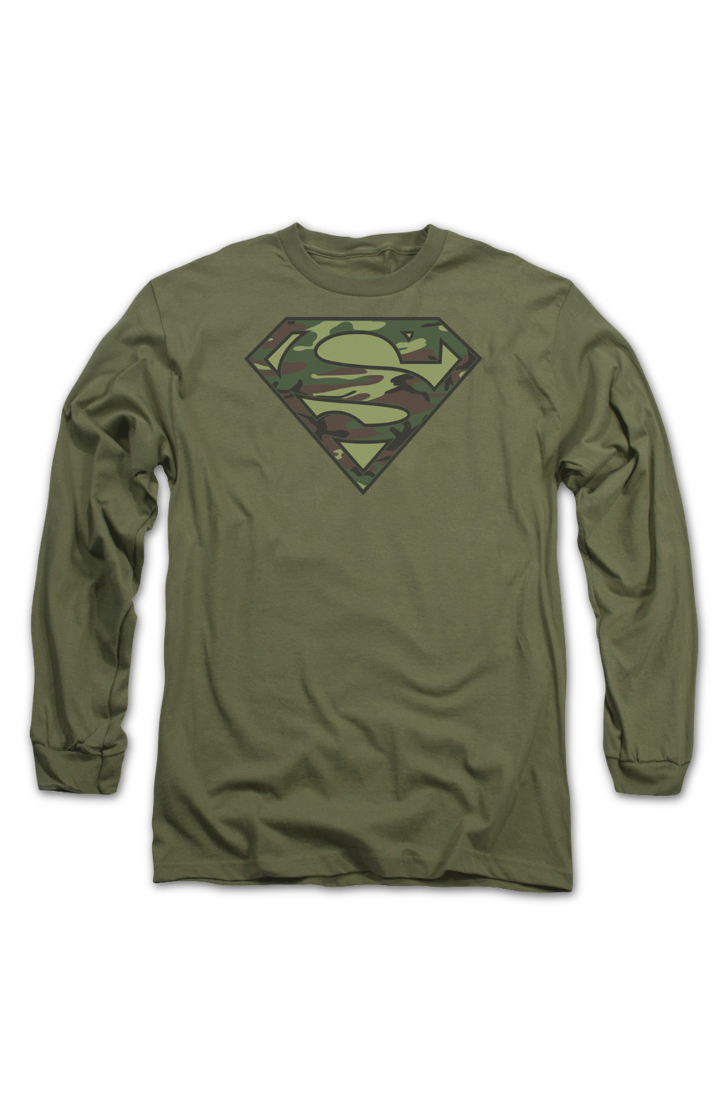 Camouflage Superman Logo DC Comics Long Sleeve Shirt product image 2