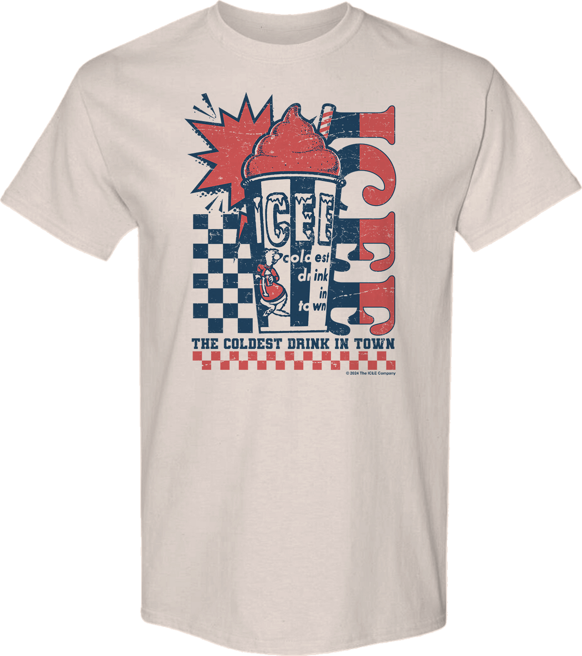 Checkerboard Coldest Drink In Town ICEE T-Shirt product image 1