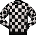 Checkerboard Pattern Knitted Sweater