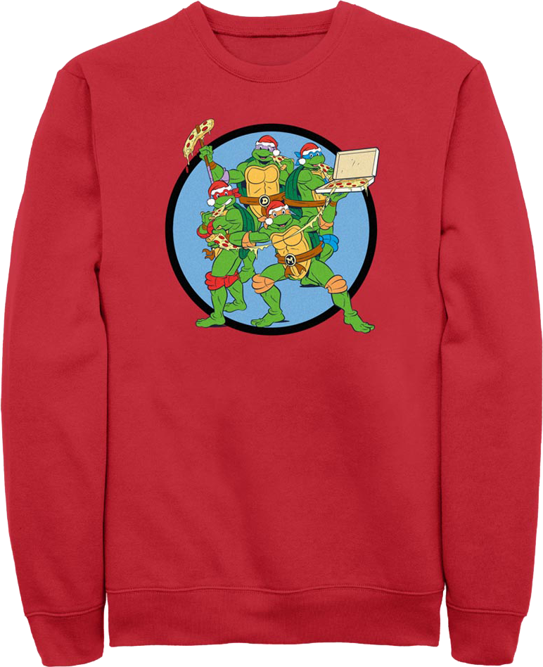 Christmas Pizza Teenage Mutant Ninja Turtles Sweatshirt product image 1
