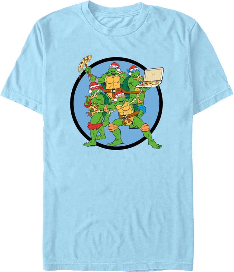 Christmas Pizza Teenage Mutant Ninja Turtles T-Shirt product image 1