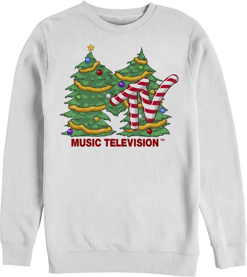 White Christmas Tree Logo MTV Sweatshirt product image 1