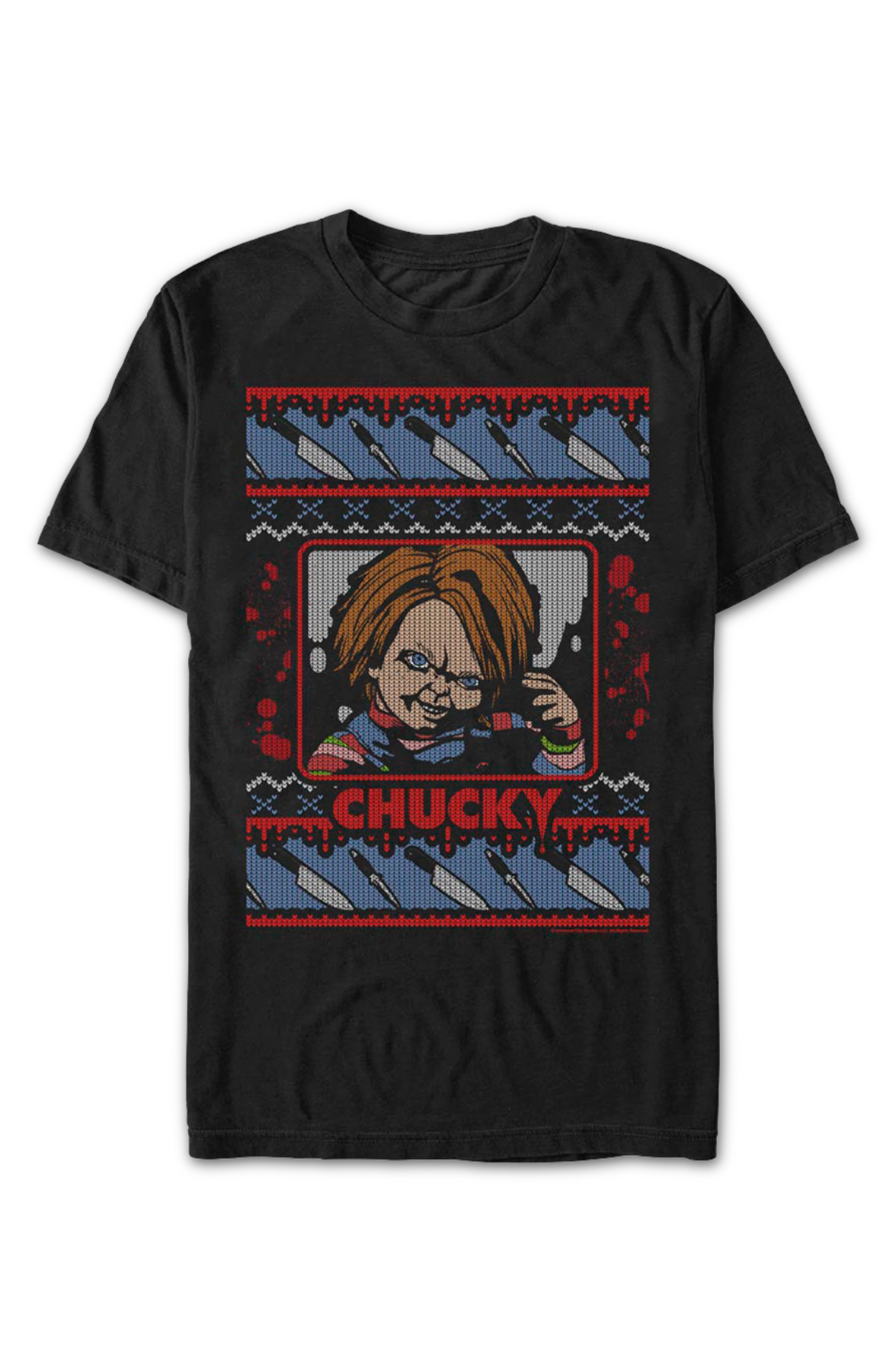 Chucky Faux Ugly Christmas Sweater Child's Play T-Shirt product image 2