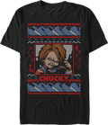 Chucky Faux Ugly Christmas Sweater Child's Play T-Shirt product image 1