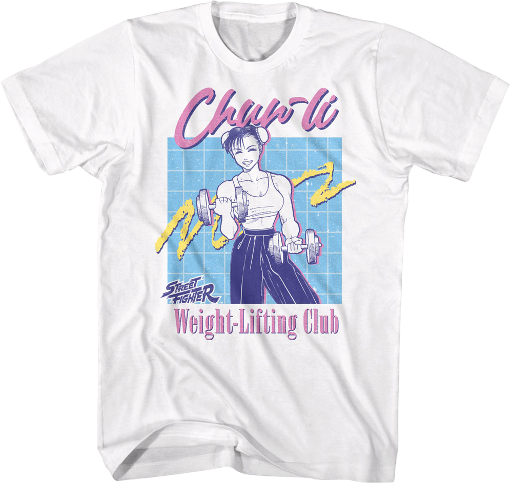 Chun-Li Weight-Lifting Club Street Fighter T-Shirt product image 1