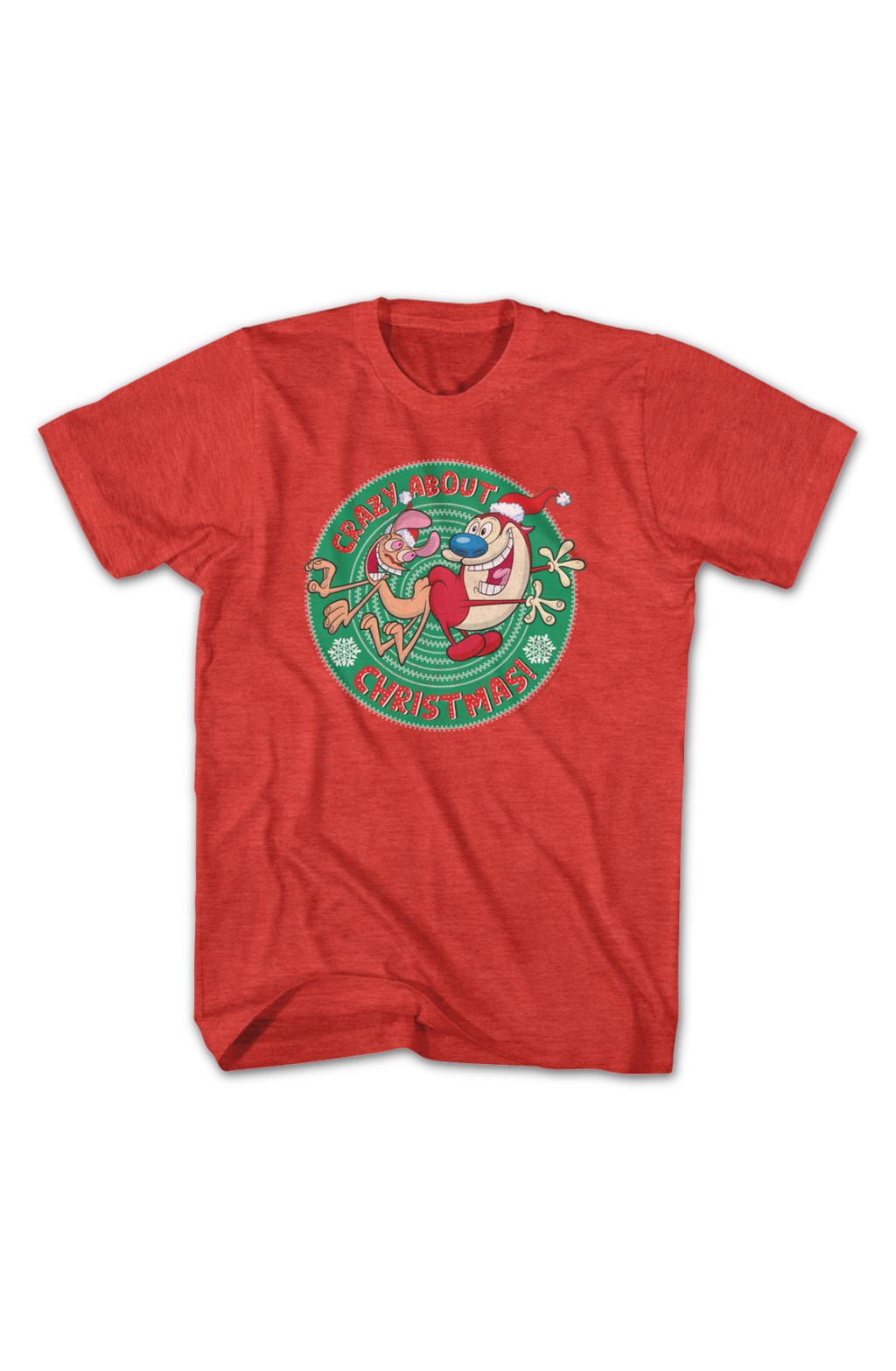Crazy About Christmas Ren And Stimpy T-Shirt product image 2