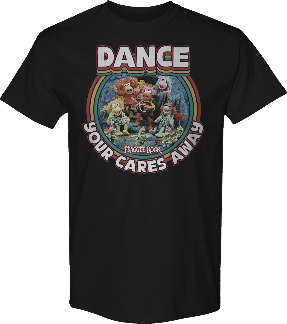 Dance Your Cares Away Rainbow Circle Fraggle Rock T-Shirt product image 1