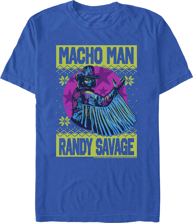 Faux Ugly Christmas Sweater "Macho Man" Randy Savage T-Shirt product image 1