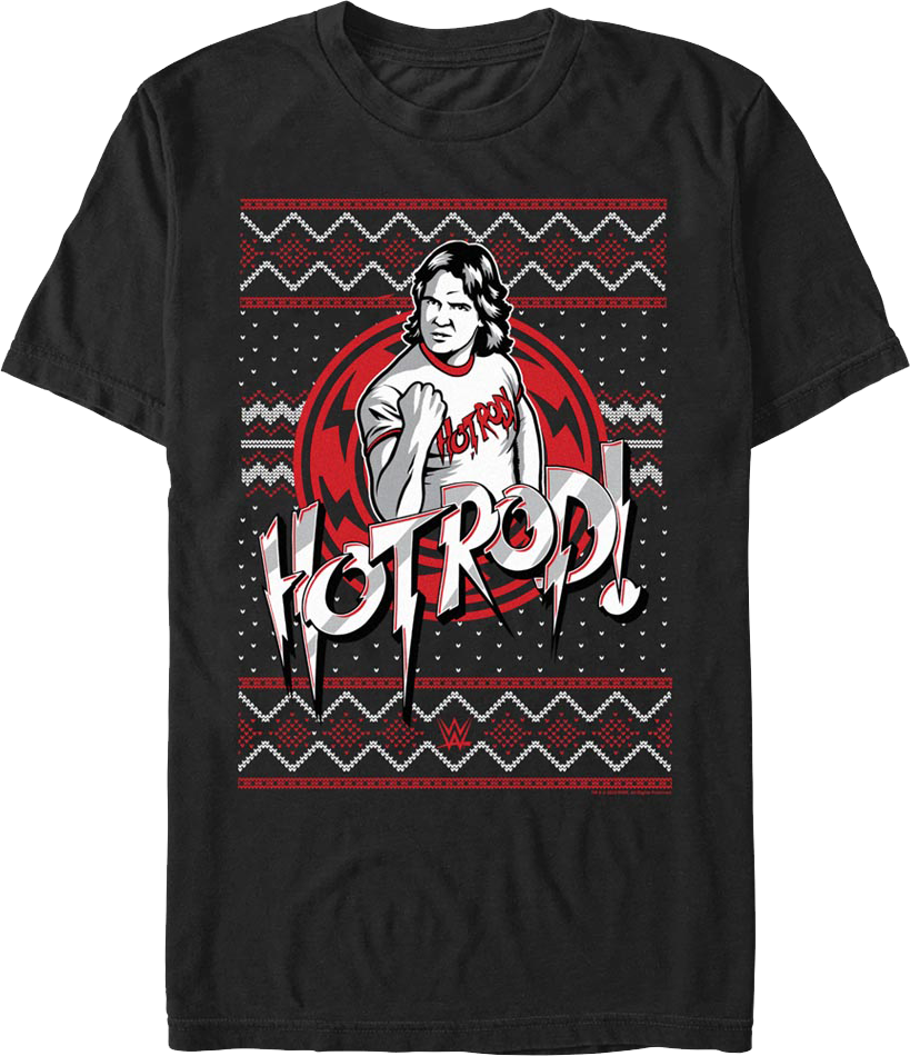 Faux Ugly Christmas Sweater "Rowdy" Roddy Piper T-Shirt product image 1