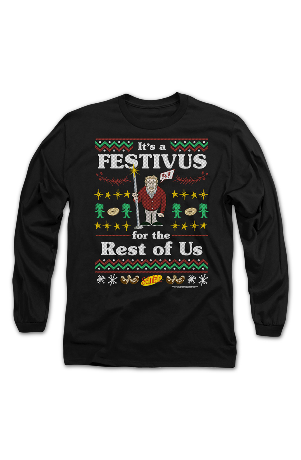 Faux Ugly Festivus Sweater Seinfeld Long Sleeve Shirt product image 2