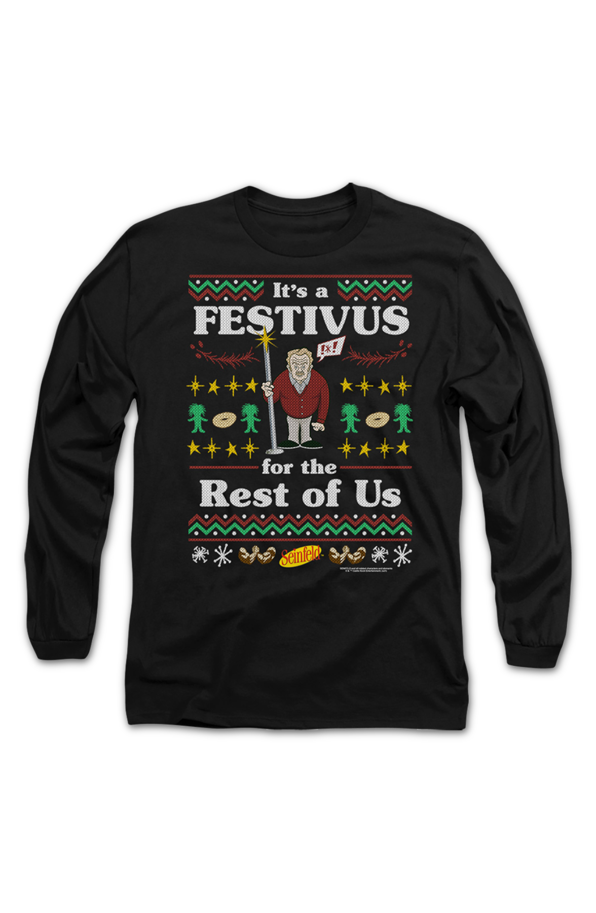 Faux Ugly Festivus Sweater Seinfeld Long Sleeve Shirt product image 2