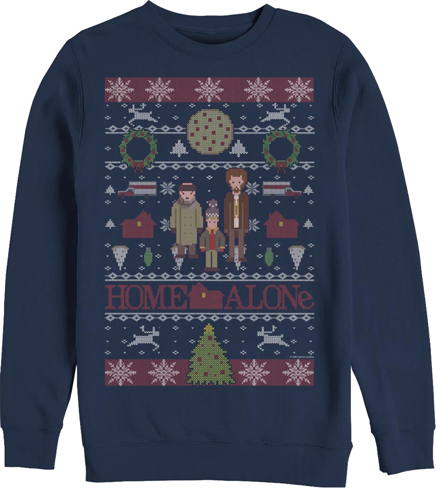 Faux Ugly Christmas Sweater Main Characters Home Alone product image 1