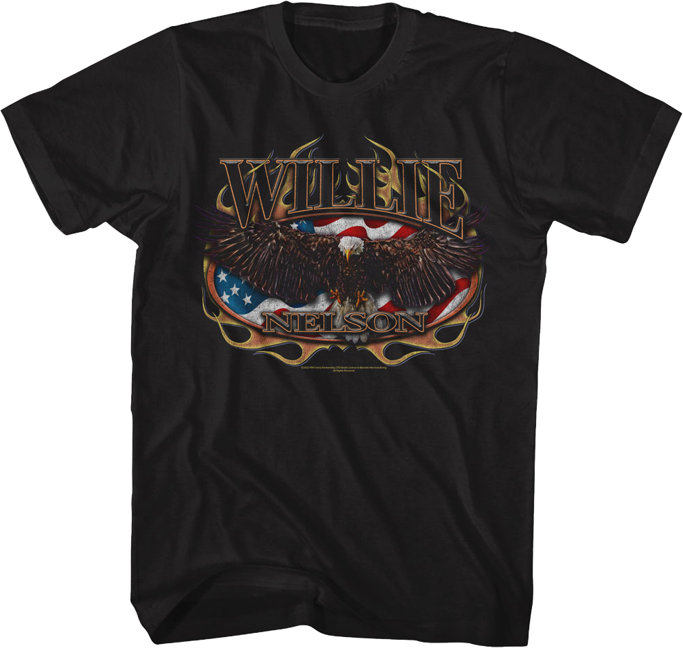 Flag & Eagle Willie Nelson T-Shirt product image 1
