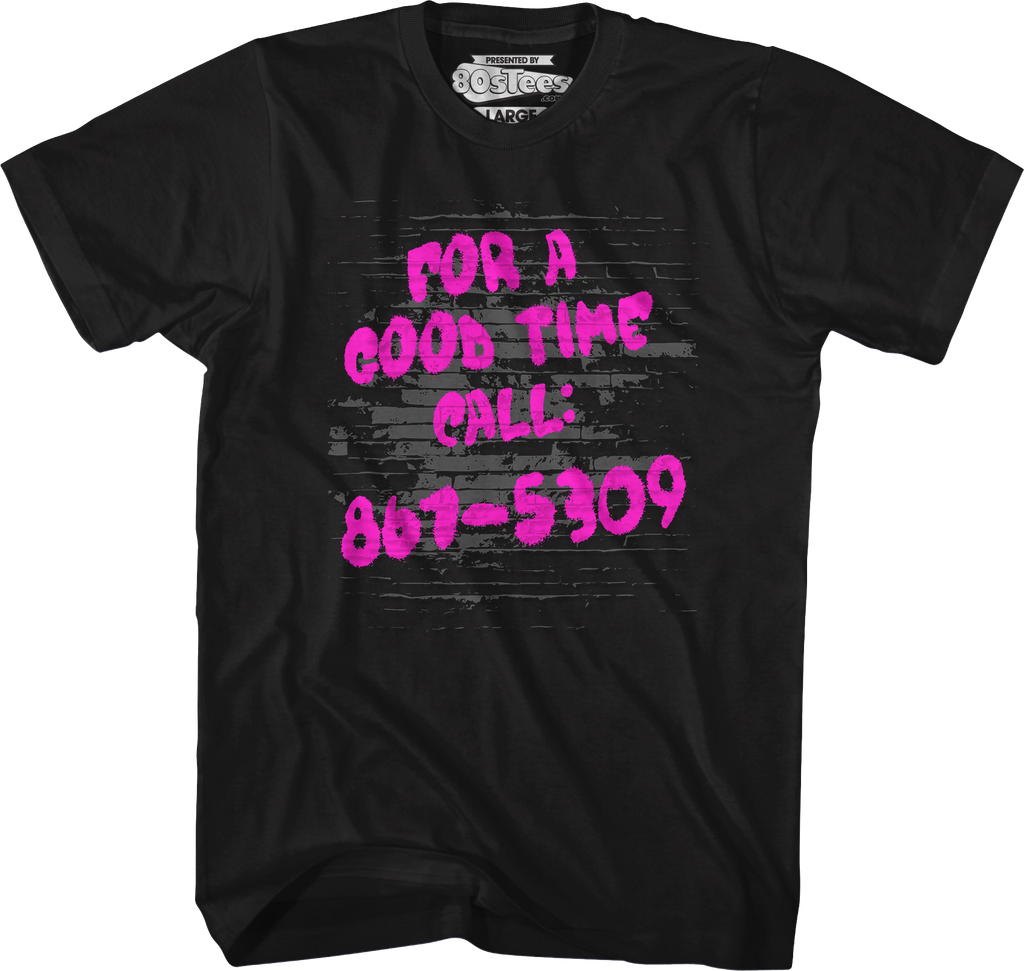 For A Good Time Call 867-5309 T-Shirt product image 1