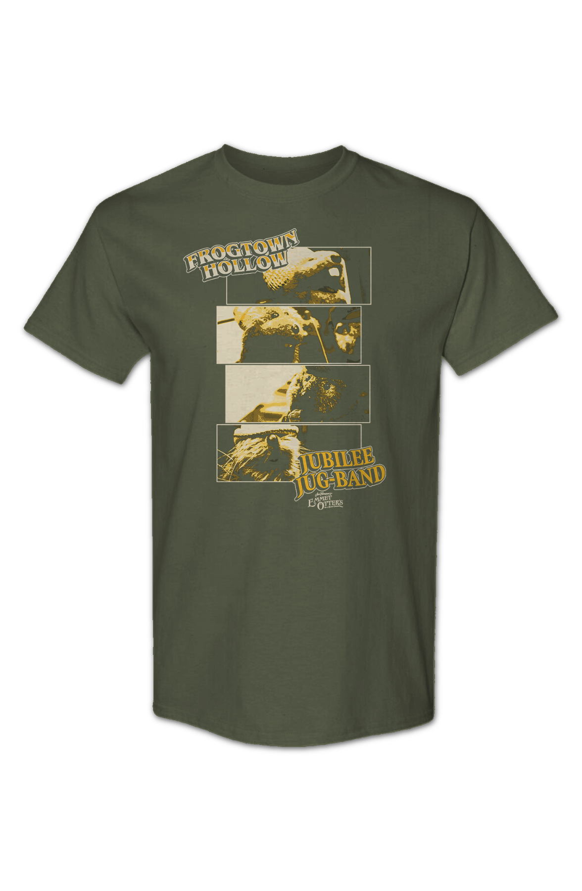 Frogtown Hollow Jubilee Jug-Band Collage Emmet Otter T-Shirt product image 2