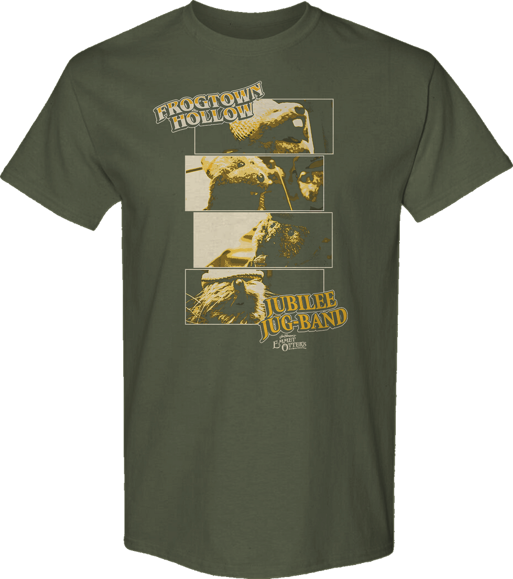 Frogtown Hollow Jubilee Jug-Band Collage Emmet Otter T-Shirt product image 1
