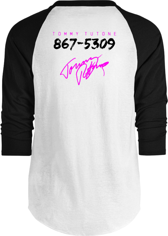 Front & Back Tommy Tutone Raglan Baseball Shirt product image 3