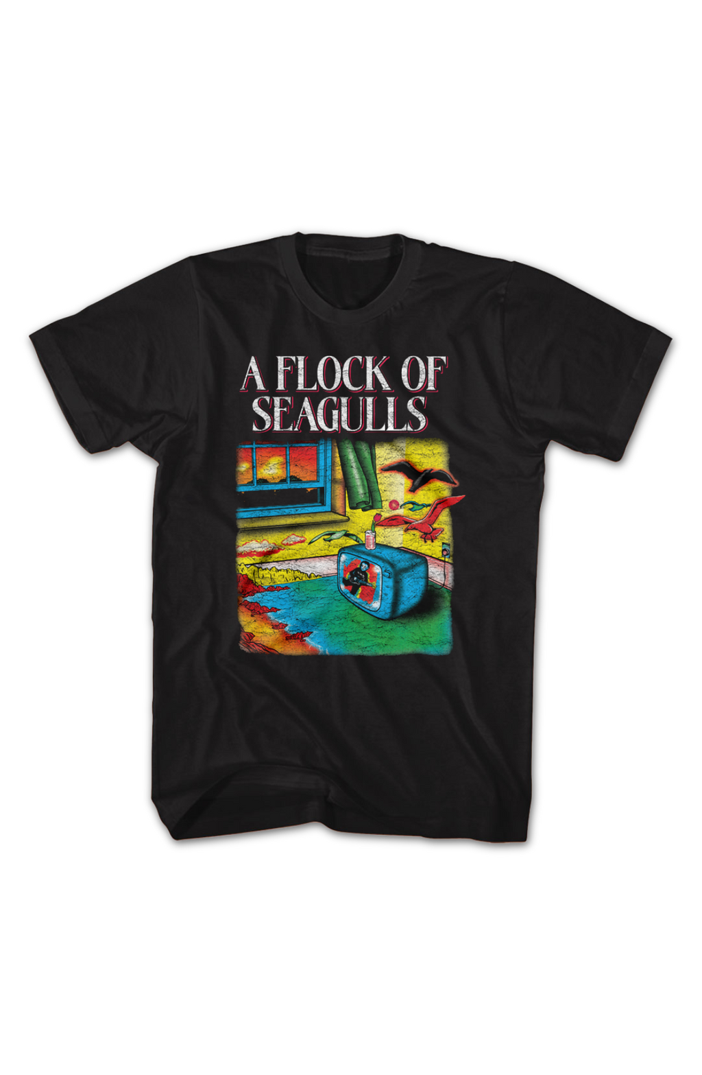 Front & Back Flock Of Seagulls T-Shirt product image 2