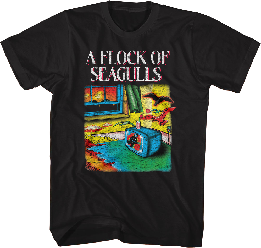 Front & Back Flock Of Seagulls T-Shirt product image 1