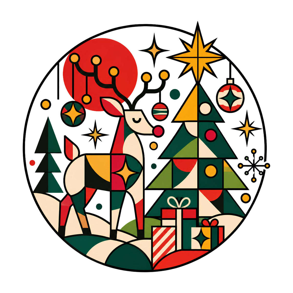 Geometric Christmas Scene product image 3