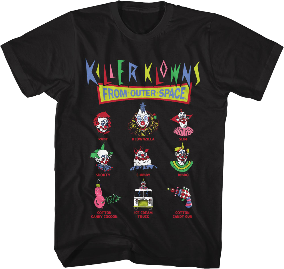 Icons Collage Killer Klowns From Outer Space T-Shirt product image 1