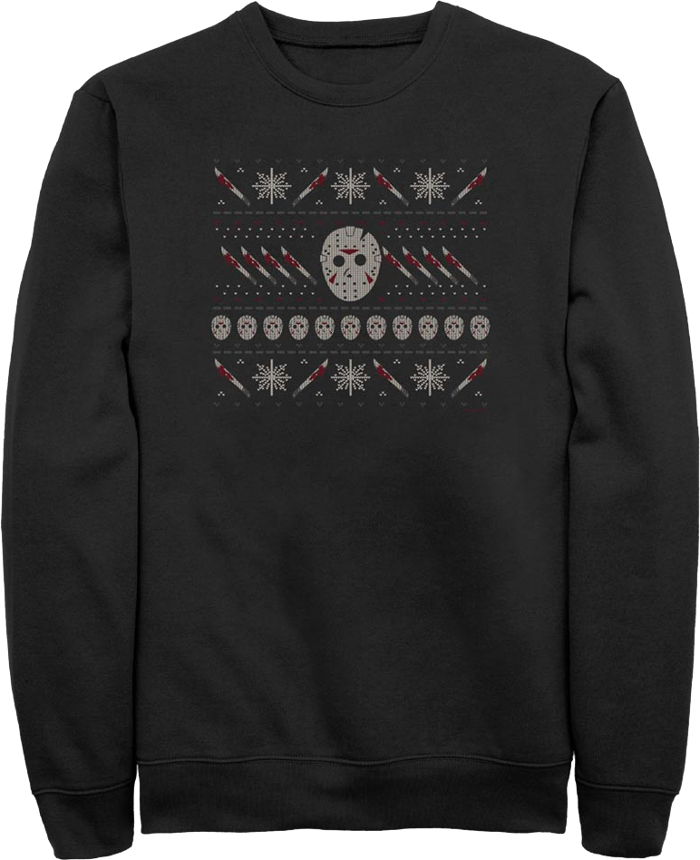 Jason Faux Ugly Christmas Sweater Friday the 13th Sweatshirt product image 1