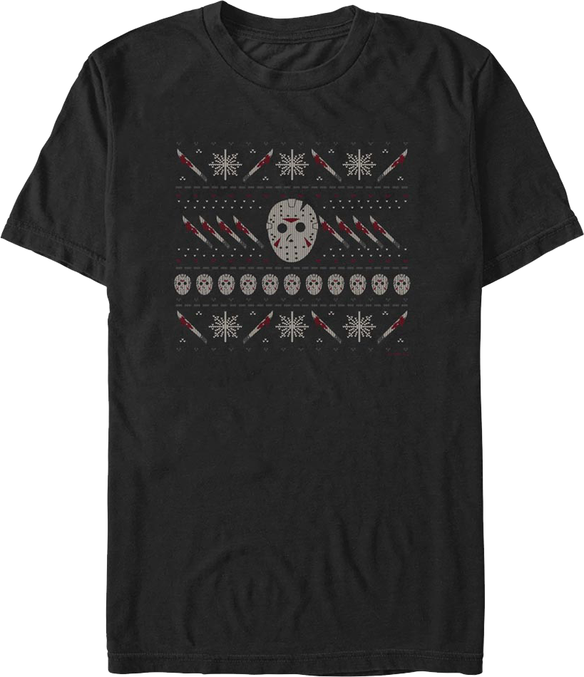 Jason Faux Ugly Christmas Sweater Friday the 13th T-Shirt product image 1