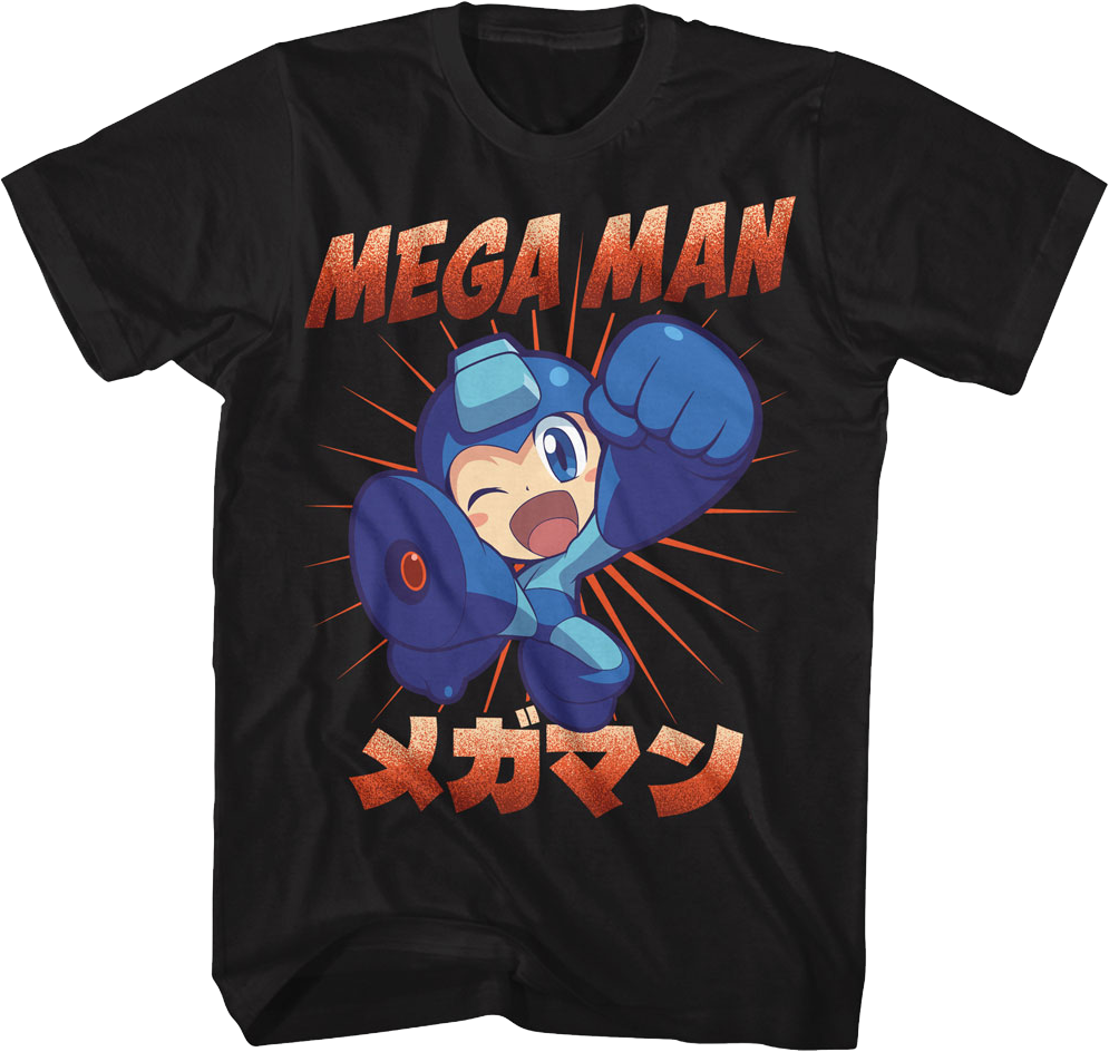 Kick Pose Mega Man T-Shirt product image 1