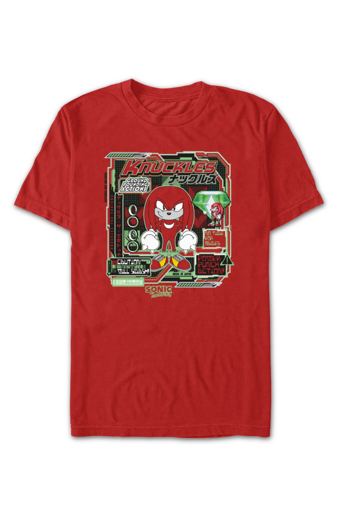 Knuckles Ground Pounding Actions Sonic The Hedgehog T-Shirt product image 2