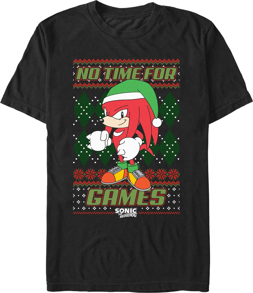 No Time For Games Faux Ugly Sweater Sonic The Hedgehog product image 1