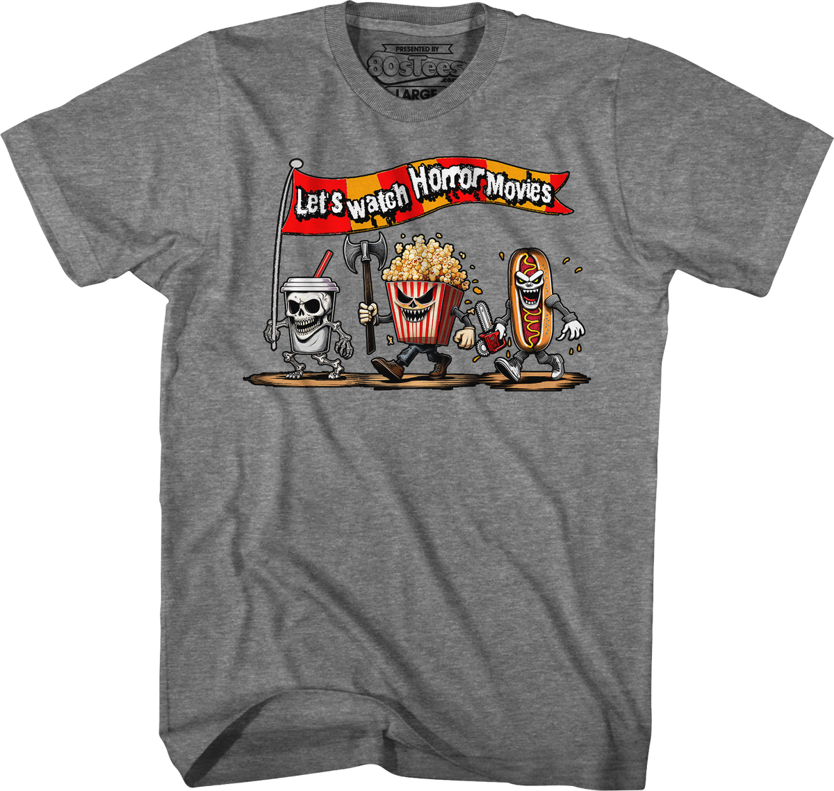 Let's Watch Horror Movies T-Shirt product image 3