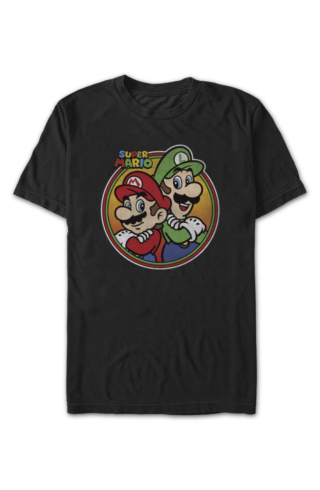 Mario & Luigi Retro Circle Super Bros. T-Shirt product image 2