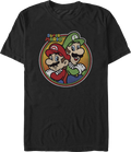 Mario & Luigi Retro Circle Super Bros. T-Shirt product image 1