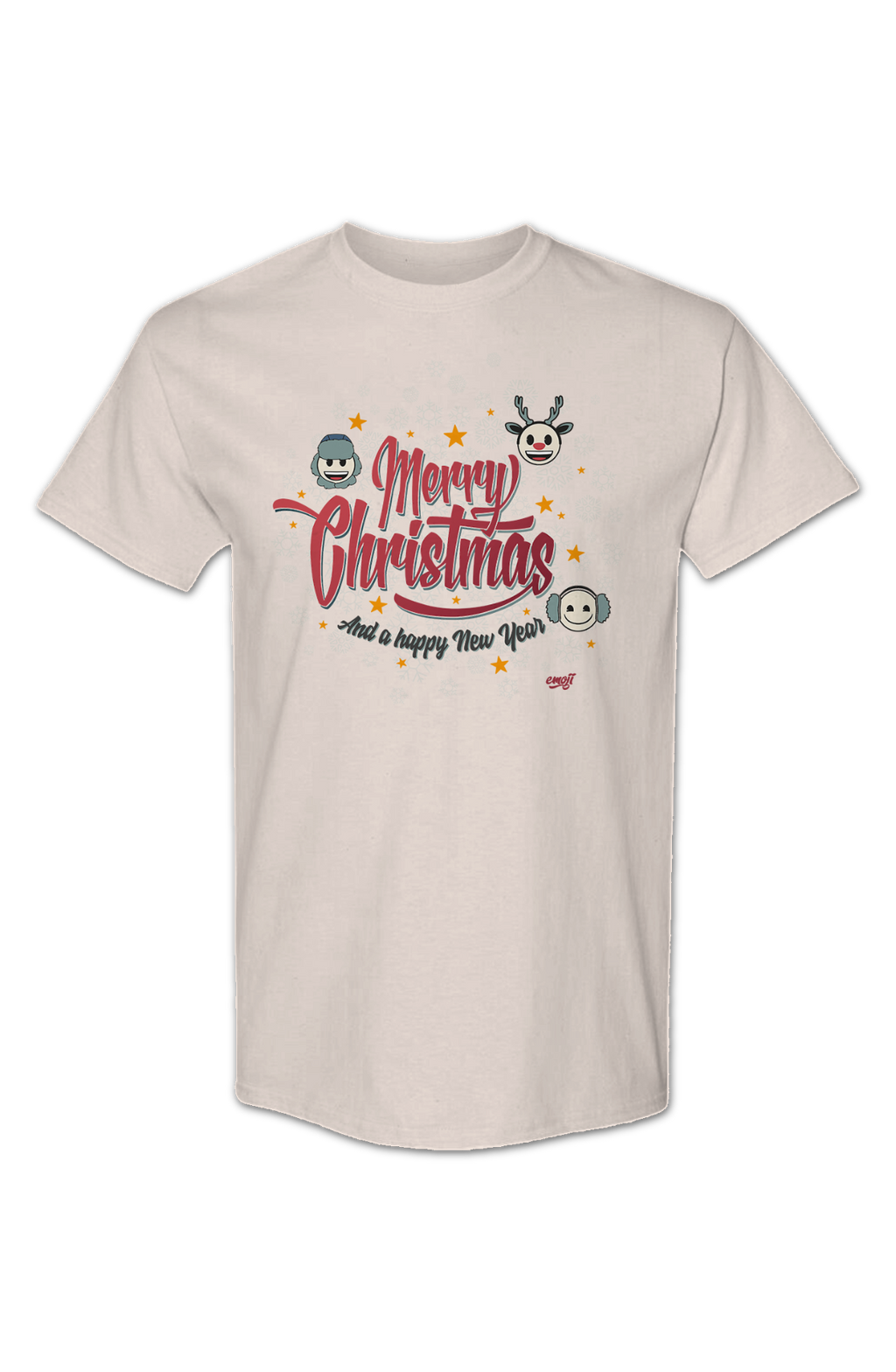 Merry Christmas And A Happy New Year Emoji T-Shirt product image 2